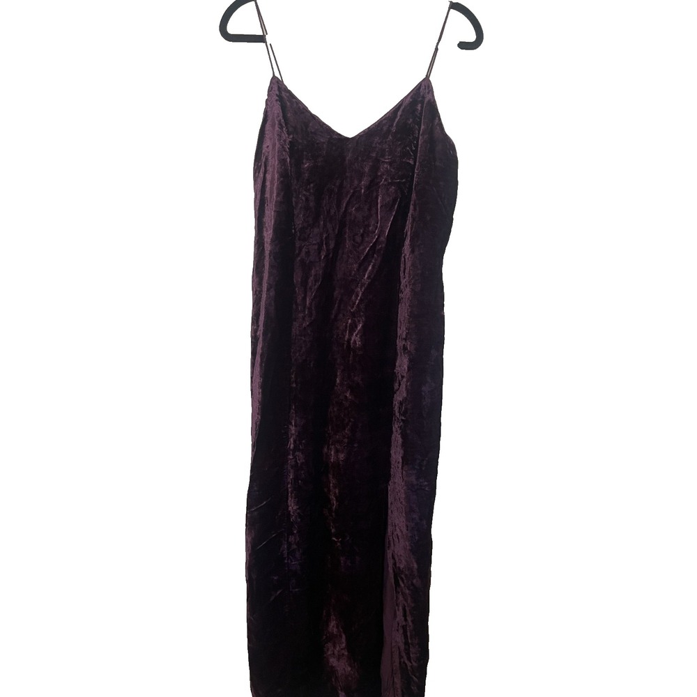 Velvet Tank Maxi Dress Purple L Boho Indie Festival Whimsical Grunge Festive 80s